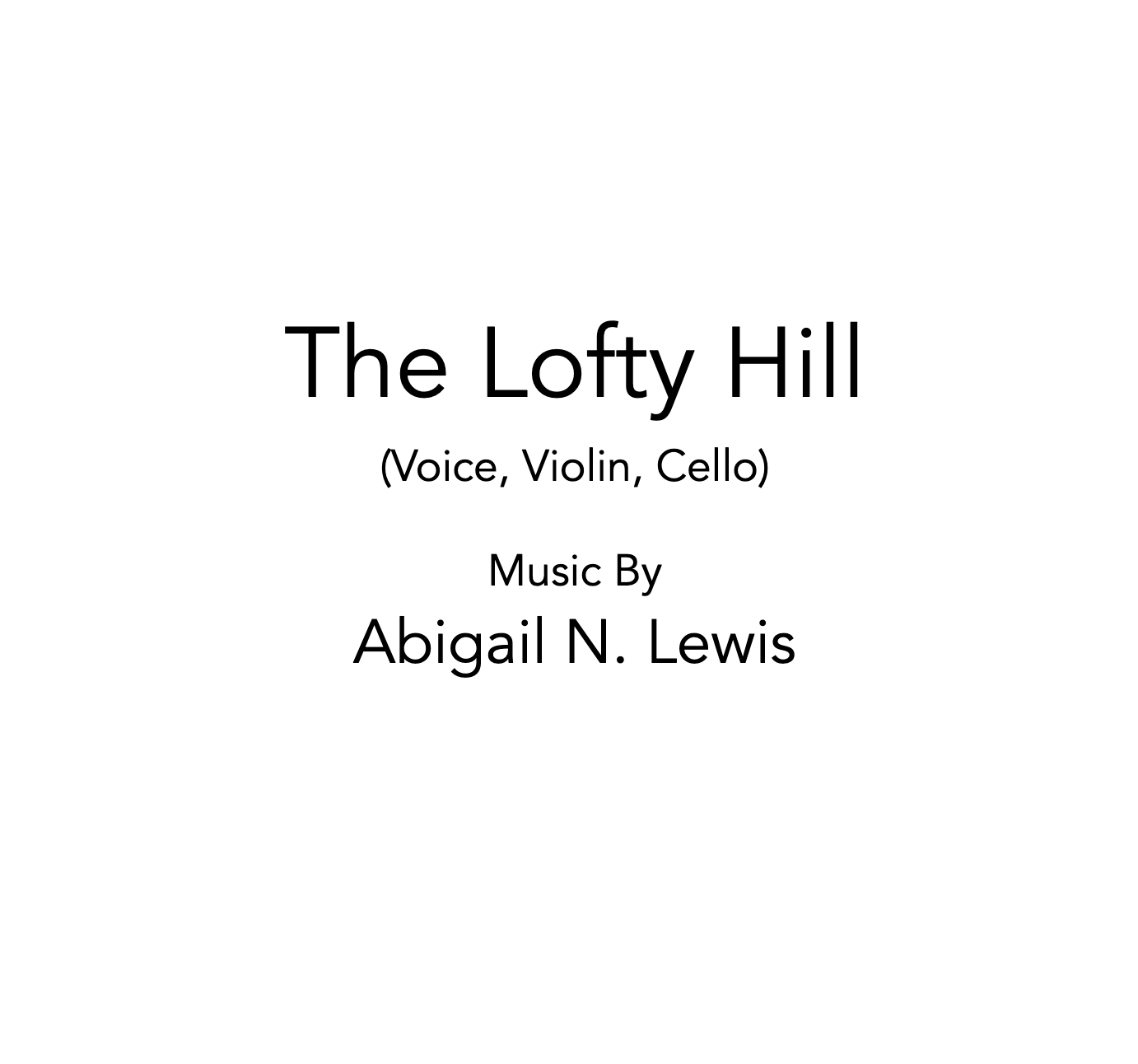 The Lofty Hill