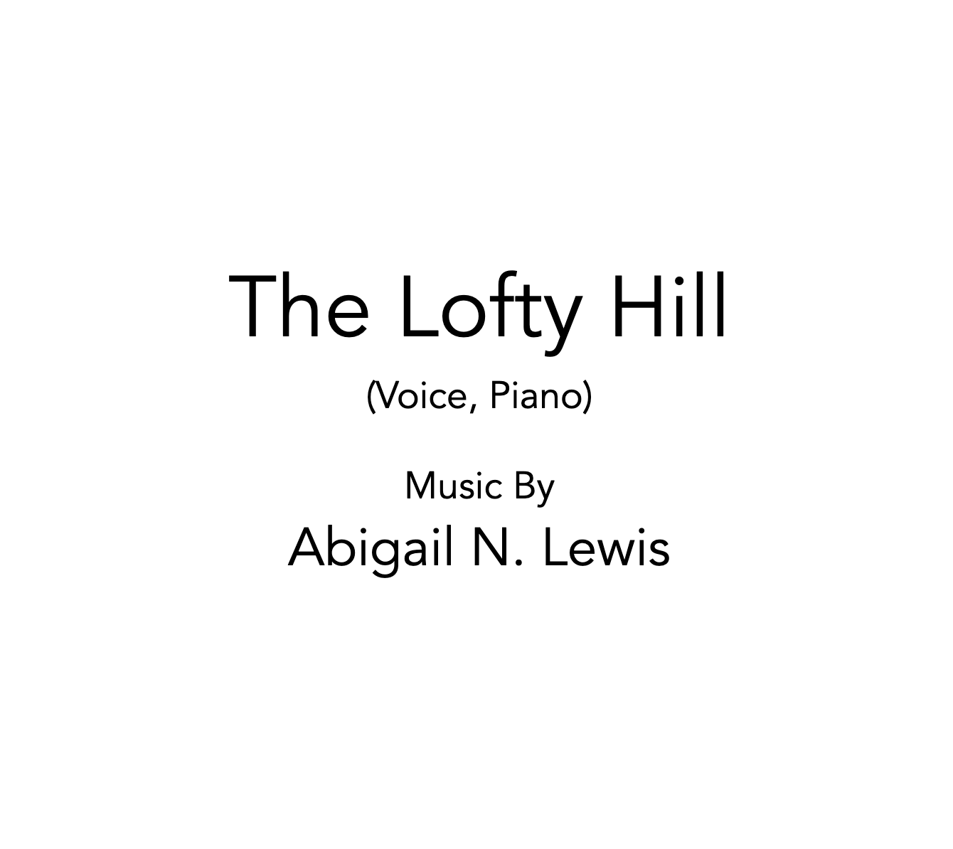 The Lofty Hill