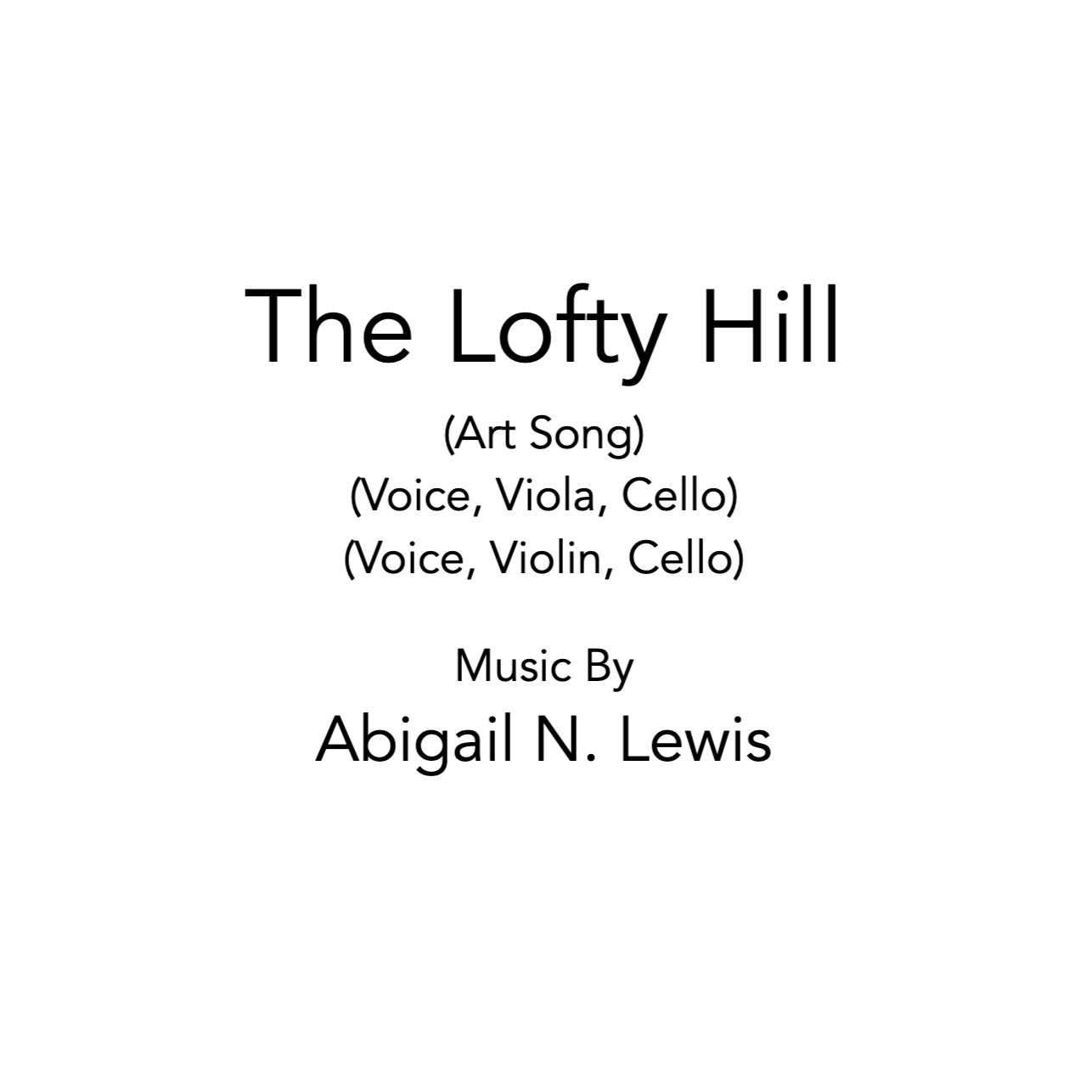 The Lofty Hill